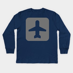 Plane Logo Design Kids Long Sleeve T-Shirt